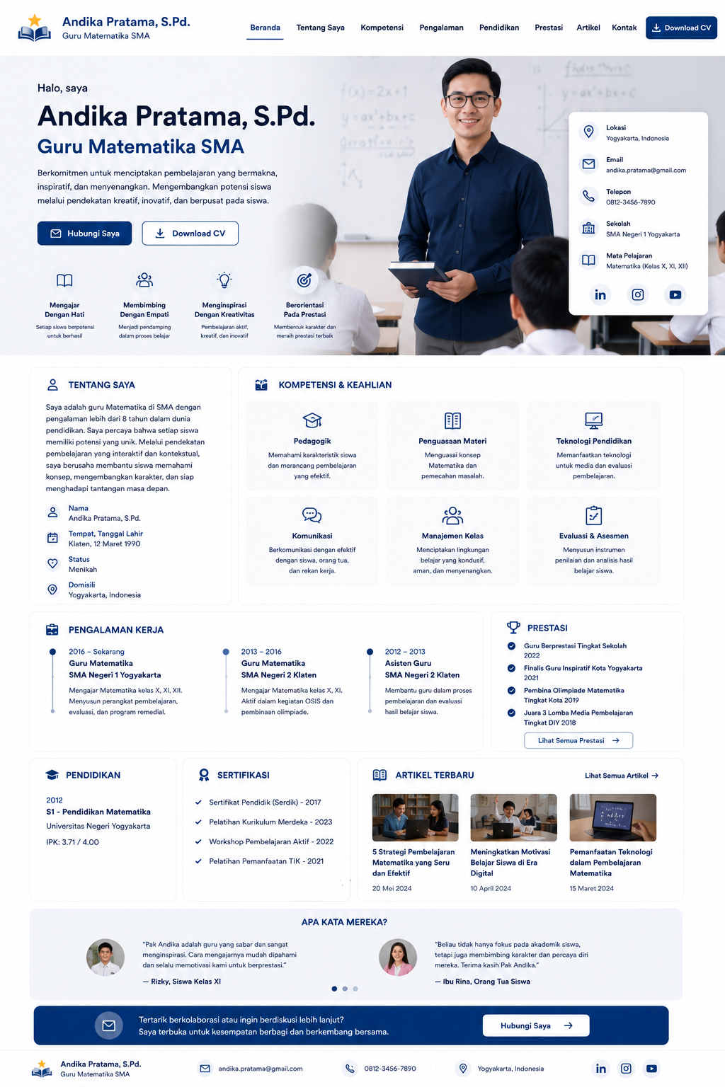 Preview desktop template landing page Guru
