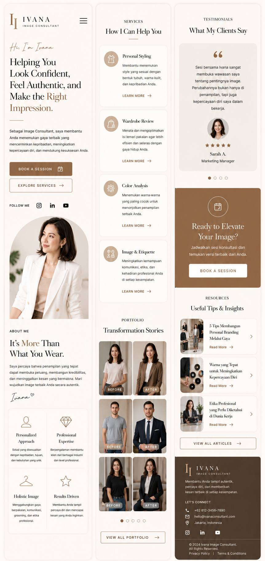 Preview mobile template landing page Konsultan Image