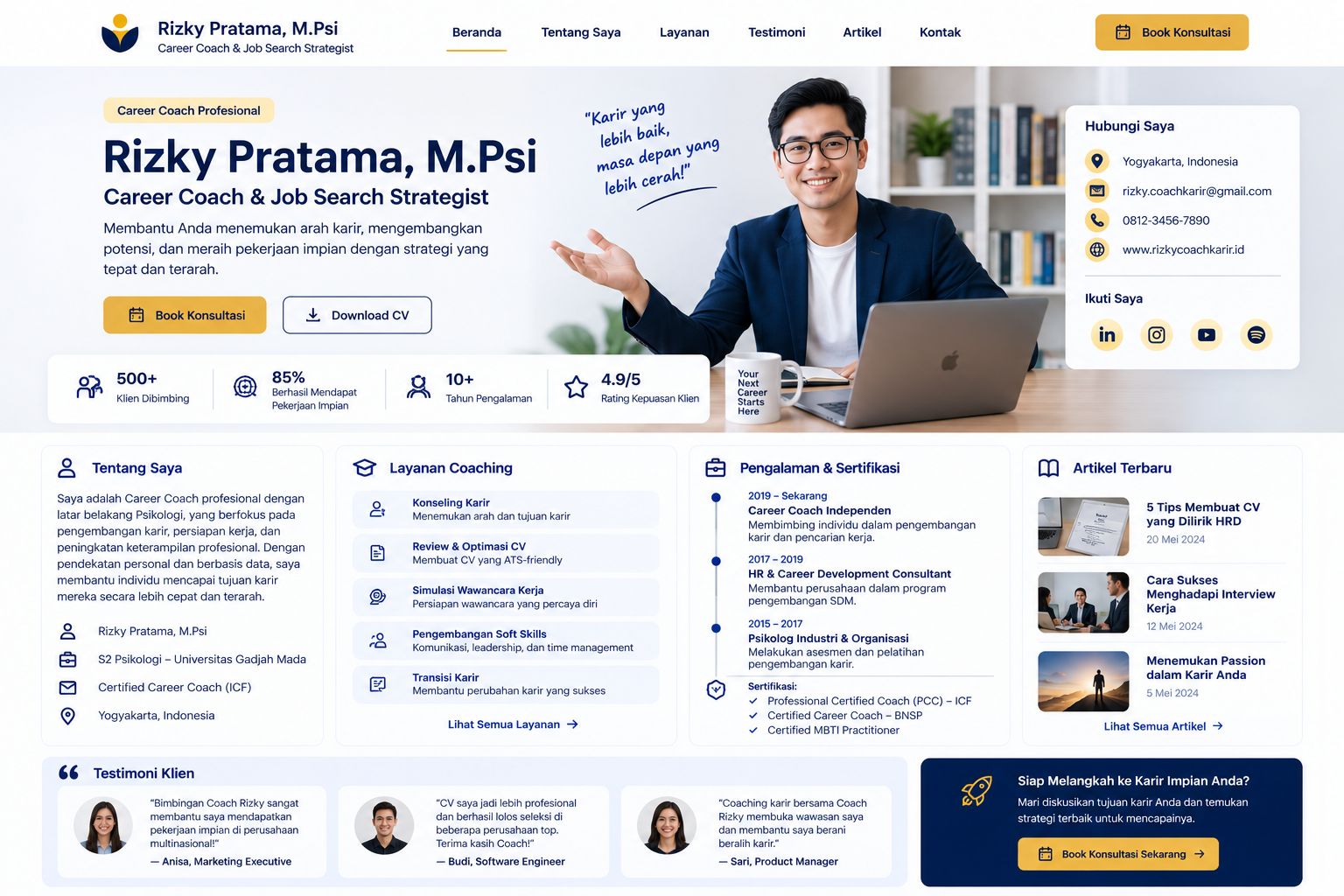 Pelatih Karir